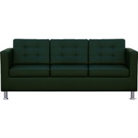 Диван Brioli Дилли клетка трехместный (экокожа, L15 зеленый)