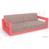 Садовый диван Berkano Quarter lounge с подушками 250_009_19 (красный/кофейный)