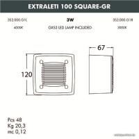 Уличный накладной светильник Fumagalli Leti 3S2.000.000.LYG1L