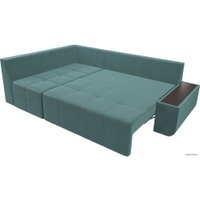 Угловой диван Mebelico Амадэус 109682 (левый, велюр, бирюза)