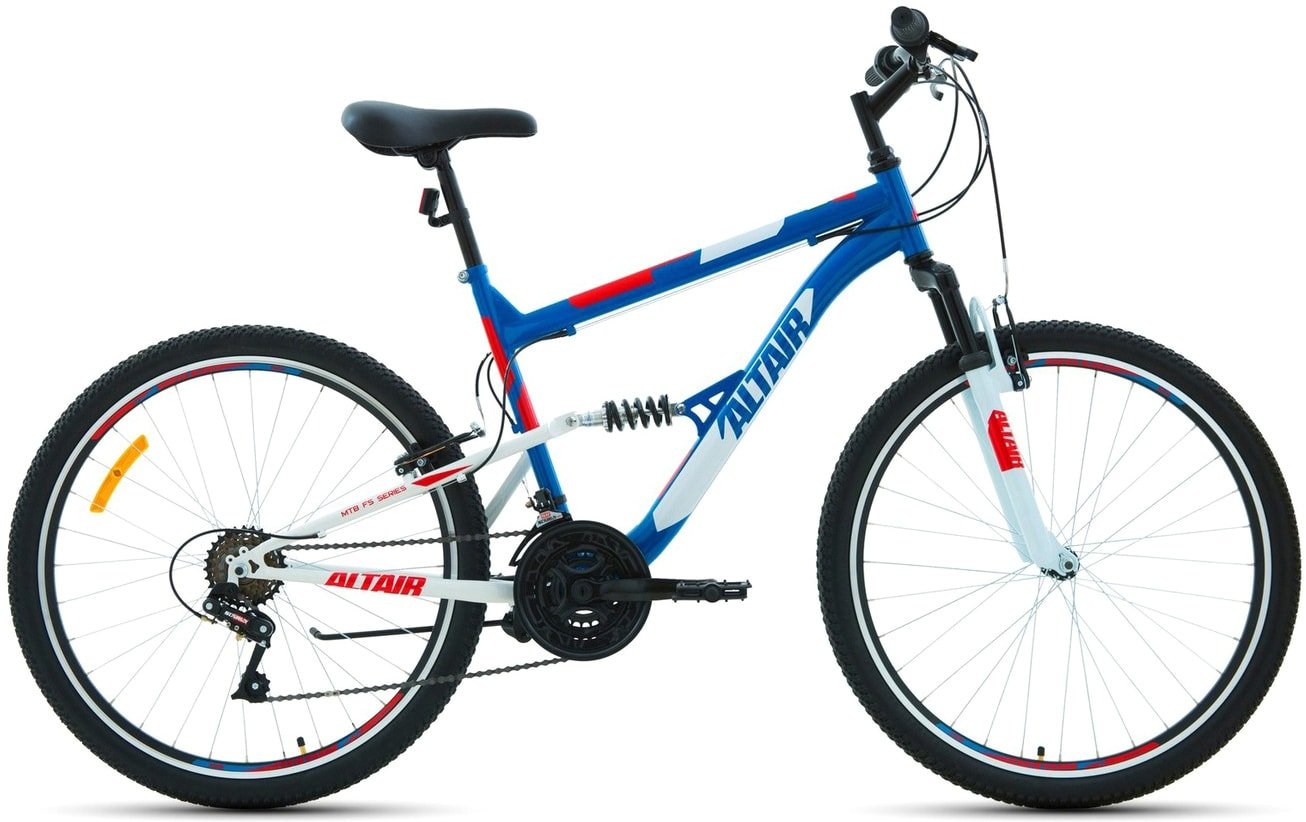 

Велосипед Altair MTB FS 26 1.0 р.16 2021 (синий/красный)