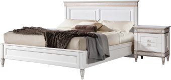 Кровать Гомельдрев Бристоль ГМ 6481В 160x200 Дуб (белый дуб/патина)