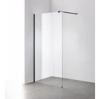 Душевая стенка Saniteco Walk-In SN-W8TB90 (90x200, прозрачное стекло, черный профиль) в Пинске