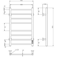 Полотенцесушитель Roxen Caspia BK-109W-8T 11070-5385W (белый)