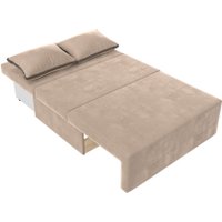 Диван Лига диванов Лагуна (велюр бежевый/кант велюр коричневый)