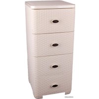 Комод Альтернатива Плетёнка (слоновая кость) М2430