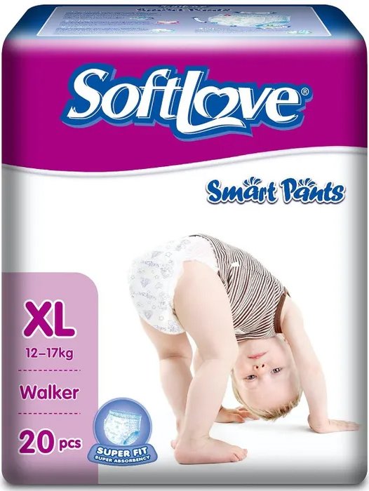 

Трусики-подгузники Softlove Smart Pants XL 12-17 кг (20 шт)