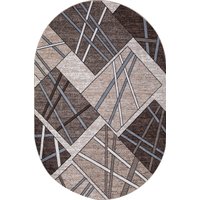 Ковер для жилой комнаты Merinos Sierra D487-OVAL-BEIGE-BROWN-2 (2x4)