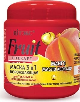 Маска Витэкс 3 в 1 возрождающая для тусклых и окрашенных волос манго, масло авокадо 450 мл