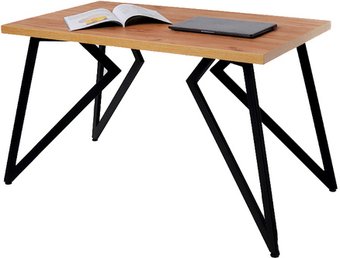 Кухонный стол Millwood Женева Л 160x80 (36 мм, дуб золотой Craft/черный)