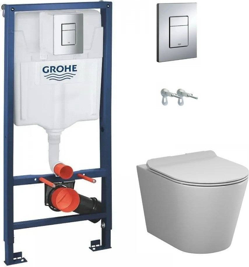 Унитаз подвесной AM.PM Sunny Flashclean C85C1701SC + GROHE Rapid SL 38772001