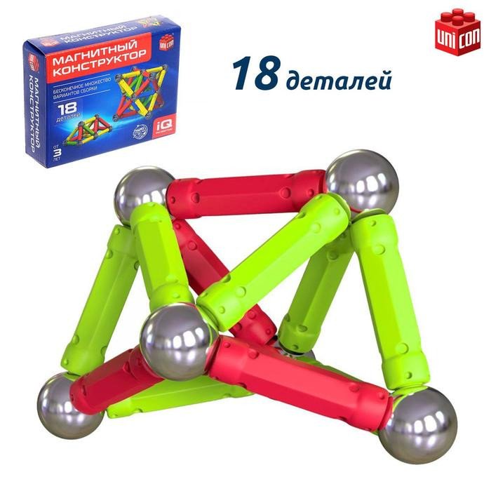 

Магнитный конструктор Unicon 1371058 (18 деталей)