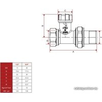 Фитинг ITAP Прямой запорный клапан 296 3/4"