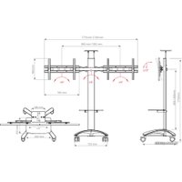 Стойка для телевизора Arm Media PT-Stand-15 (серебристый)