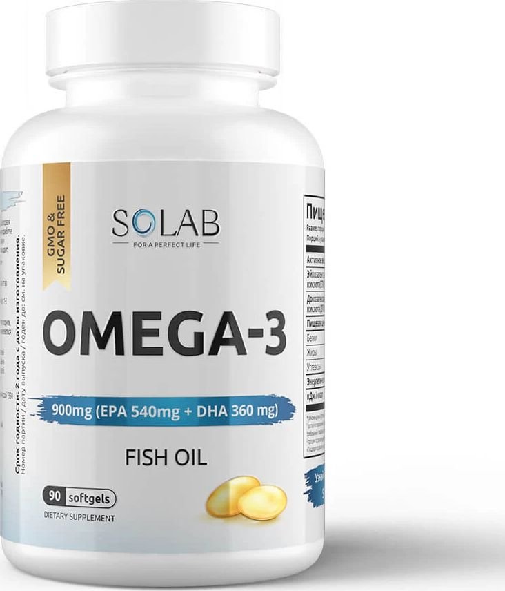 

БАД Solab Omega-3 900 мг (90 капсул)