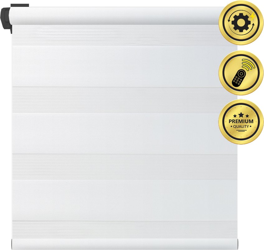 

Рулонная электроштора НеоФьюжен Баланс 170х250 левая (белый, черная фурнитура)