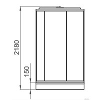 Душевая кабина Domani-Spa Simple 99 (белые стенки, прозрачное стекло) в Борисове