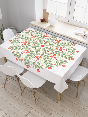 Скатерть JoyArty Снежинка из веток смородины tc_290613_180x145