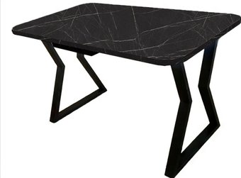 Кухонный стол Боринское Мебель Ричи (черный мрамор/металл черный)