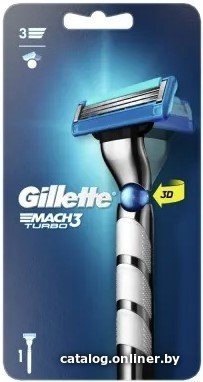 Бритвенный станок Gillette Mach3 Turbo 3D 1 сменная кассета 7702018519958
