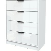 Комод Интерлиния Концепт КТ-К80 Глосс (белый платинум/белый глянец)