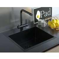 Кухонная мойка ARFEKA AF 550*505 Black PVD Nano