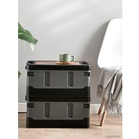 Органайзер для хранения Happy Home складной усиленный со столиком HH-006 60 л (черный)