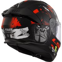 Мотошлем LS2 FF808 Stream 2 Angry Monkey (XS, черный матовый/красный)