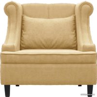 Интерьерное кресло Brioli Людвиг (велюр, B2 бежевый/темные ножки)