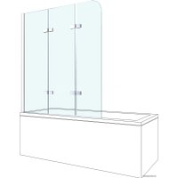 Стеклянная шторка для ванны Berges Wasserhaus City 2.0 062013 90х140