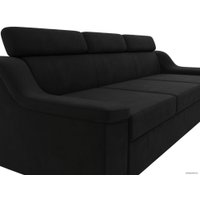 Диван Лига диванов Линдос (микровельвет, черный)