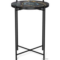 Журнальный столик Sheffilton SHT-CT8-3 (титановый кварц/черный муар)