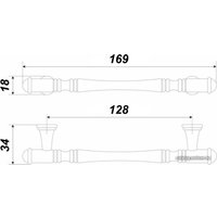 Ручка мебельная Boyard Capella RS312BAZ.4/128