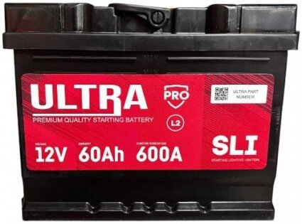 

Автомобильный аккумулятор Ultra PRO R+ 600A (60 А·ч)