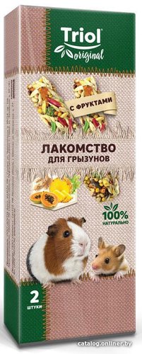 Лакомство для грызунов Triol Original Лакомство для грызунов с фруктами 2 шт