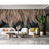 Фотообои Citydecor Пальмовые листья 400х260 бежевый-серый