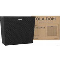 Кашпо Ellastik Plast Ola Dom Rattan (28л, антрацит)