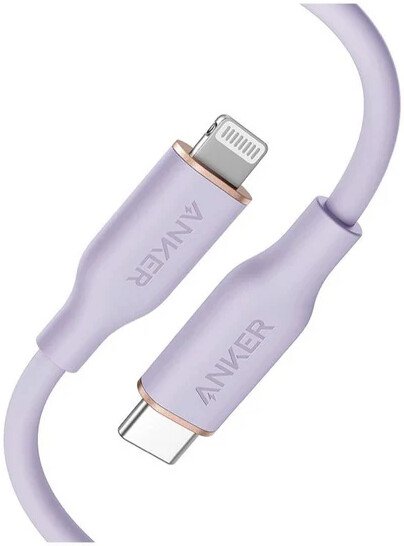 

Кабель Anker PowerLine III Flow 641 A8662 USB Type-C - Lightning 60W (0.9 м, сиреневый)