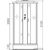 Душевая кабина Erlit ER3508P-C4 80x80