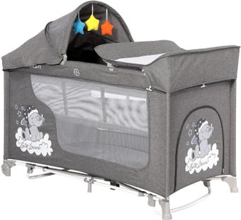 Манеж-кровать Lorelli Moonlight Rocker 2 (grey luxe)