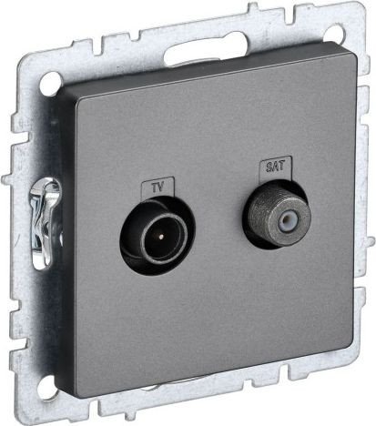 Розетка телевизионная IEK Brite BR-AF20-O-K46