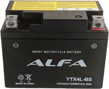

Мотоциклетный аккумулятор ALFA YTX4L-BS (4 А·ч)