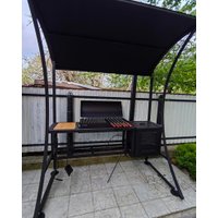 Мангал для дачи Grills Барбекю 800 с навесом и печью