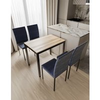 Кухонный стол Древпром М169 Симпл 2 ДП1-03-16 110x68 (делано/черный)