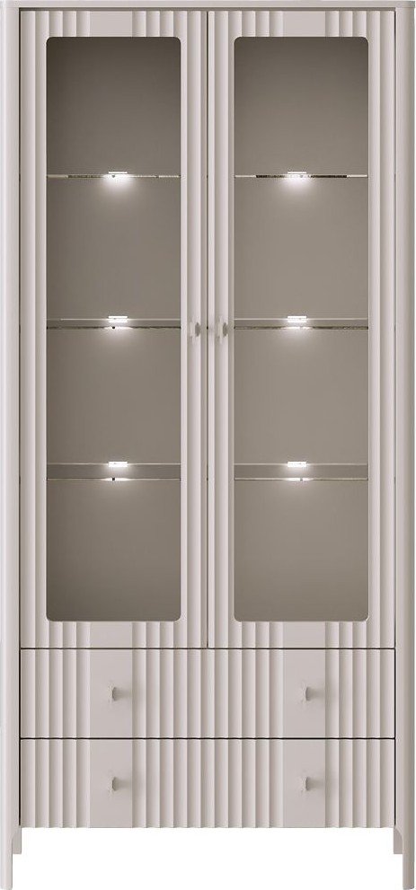 

Шкаф-витрина Black Red White Dalia REG2W2S с подсветкой (персидский жемчуг)