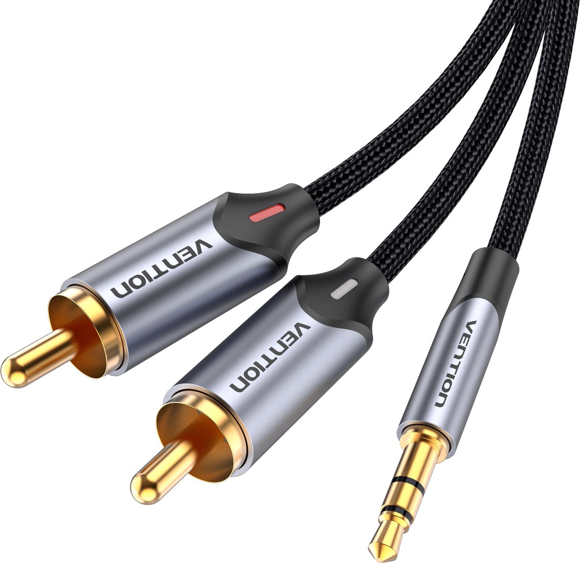 

Кабель Vention BCNBD 3.5 Jack - 2x RCA (0.5 м, черный)