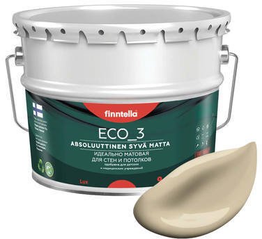 

Краска Finntella Eco 3 Wash and Clean Vanilja F-08-1-9-LG131 9 л (бежевый)