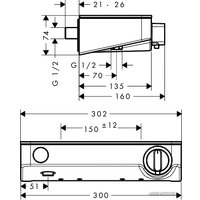 Смеситель Hansgrohe ShowerTablet Select 300 13171400