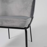Стул AksHome Oswald (серый велюр HLR-21/светло-серый велюр HLR-19/черный)
