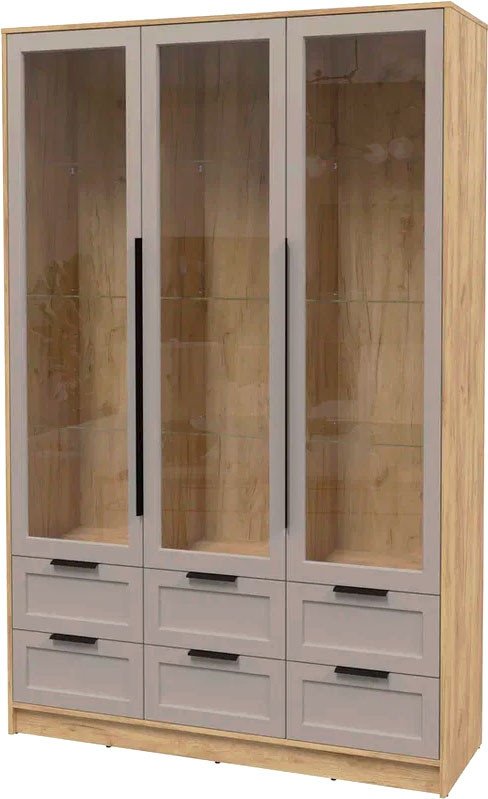 

Шкаф-витрина Интерлиния Концепт Тренд КТ-ШВ3 (дуб золотой/луна)